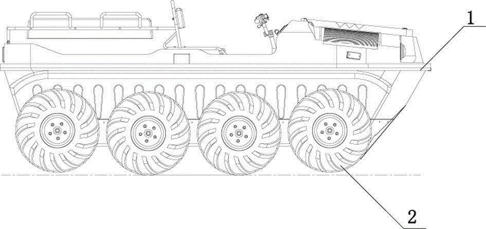 一种水陆两栖特种车的驱动轮结构