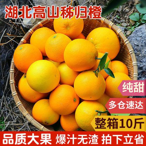 高山秭归橙当季新鲜水果薄皮香甜橙子湖北纽荷尔脐橙整 拼多多 13.80