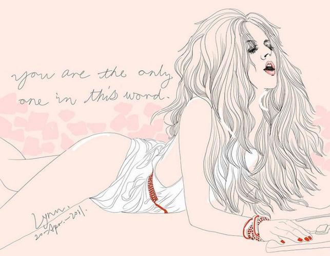 手绘性感美女人物素描图片大全