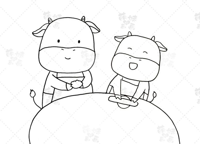 2021年牛好看图片简笔画牛涂什么颜色好看图片