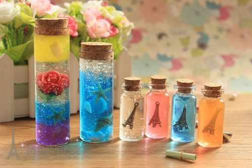 空瓶全套材料 创意生日礼物木塞玻璃瓶diy小号迷你彩虹瓶星云瓶星