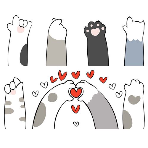 卡通可爱猫爪行李箱贴纸ins风笔记本电脑旅行箱拉杆箱