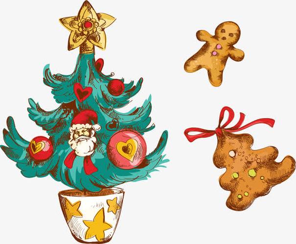 矢量手绘圣诞装饰