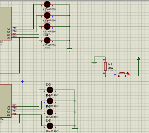 【proteus】灰色状态问题 74194实现8个流水灯
