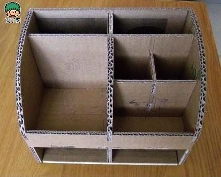 用卡纸自制收纳盒 多功能收纳箱diy图解