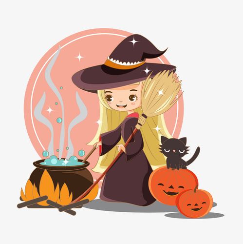 西方节日万圣节女巫熬制毒药设计元素