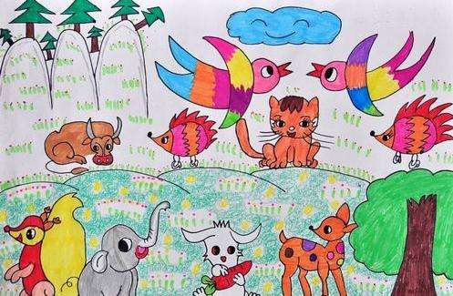 以动物园为主题的儿童画有哪些
