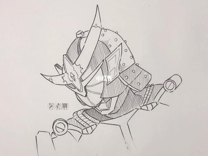 假面骑士系列线描简笔,假面骑士_线描_绘画_兴趣爱好
