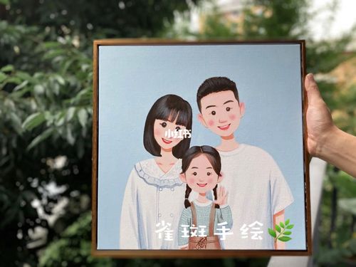 手绘的全家福 | 一家三口09_全家福_手绘_绘画_礼物