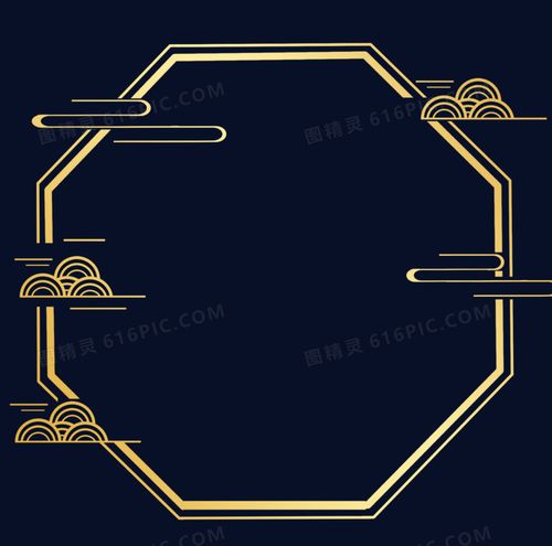 创意复古烫金古风边框
