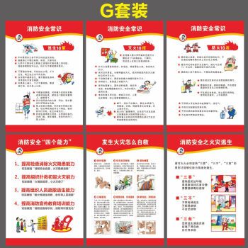 2021年119消防宣传图片,2021年消防宣传日图片 2021年119消防日安全宣传主题月管理防火栓知识挂画墙贴图纸海报 g