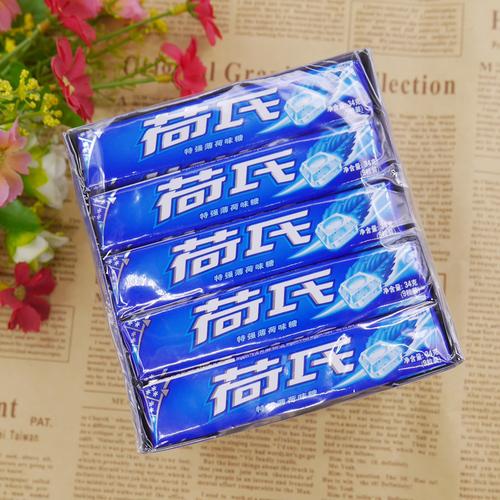荷氏薄荷糖680g整盒20条 午夜风暴香橙西柚味糖果何氏