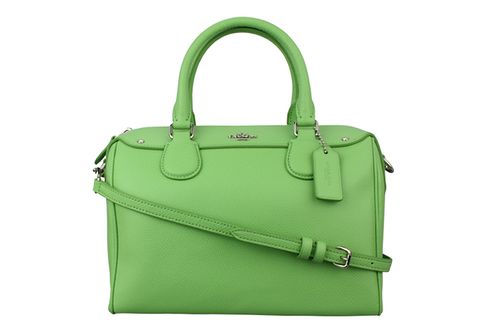 coach/蔻驰 女士苹果绿色 牛皮 speedy 25 波士顿桶包 时尚单肩包