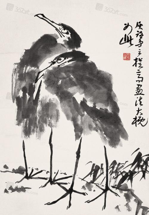 国画花鸟百图【7】== 04 鹭鸶【05】