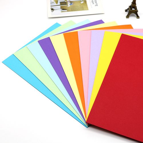 长方形a4厚卡80克120克230g卡纸白卡手工色卡纸彩色相册手绘贺卡