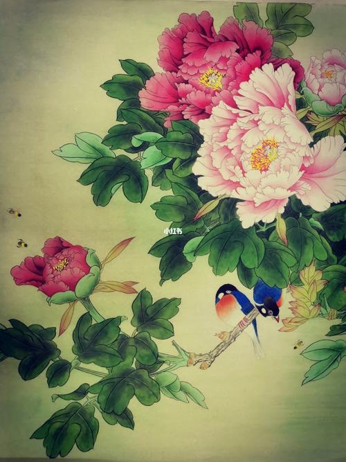 今日成品 工笔画—牡丹_工笔画_牡丹_文化_绘画