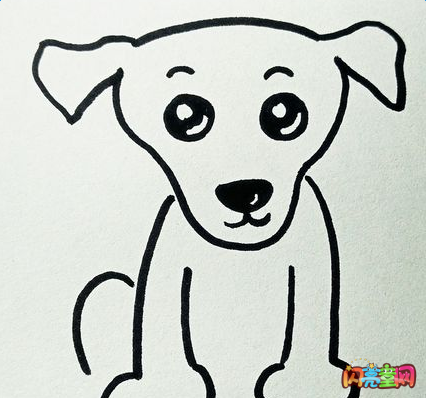 简笔画小狗的画法六年级