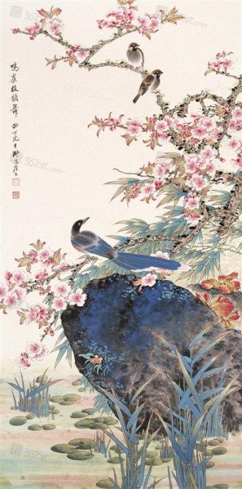 转载田世光工笔花鸟画欣赏