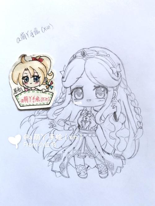 斗罗大陆小舞宁荣荣手绘线稿简笔画画的日常