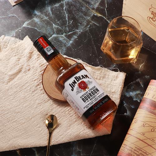 波本威士忌白占边375ml美国进口金宾jimbeam波旁洋酒