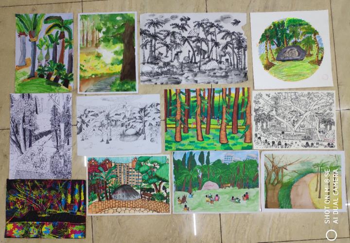 城区小学生迎"元旦"风景写生现场比赛