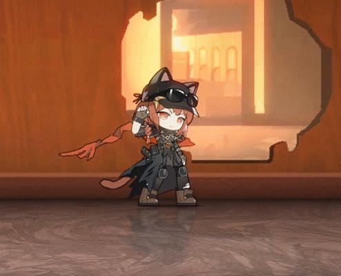 明日方舟六星狙击ash皮肤公开尾巴能动的帅气猫耳娘