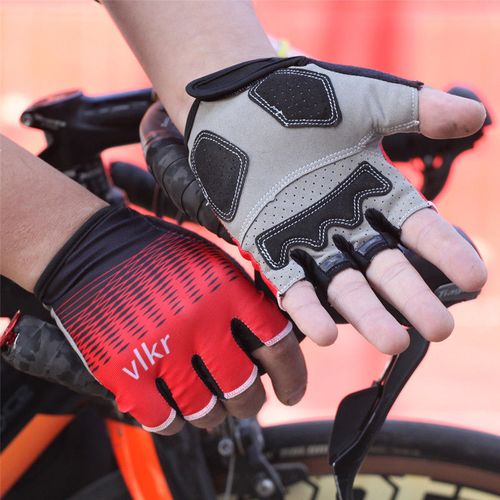 vlkr山地车自行车手套男女硅胶防滑器械骑行半指健身