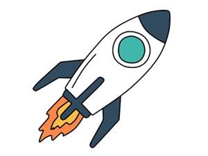 火箭简笔画 简单漂亮