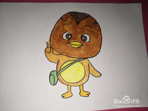 萌鸡小队大宇的简笔画