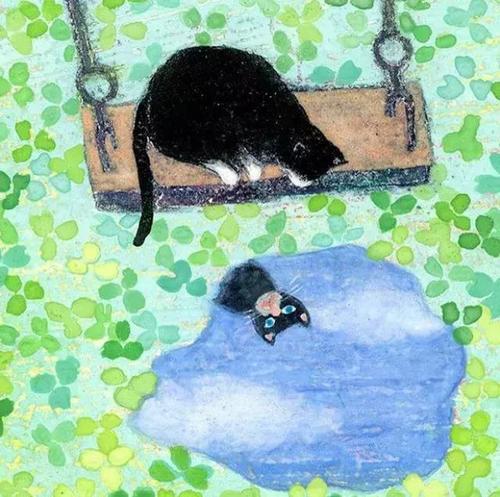 治愈系插画,愿你扫除心中的不愉快,看完一整天心情都舒畅