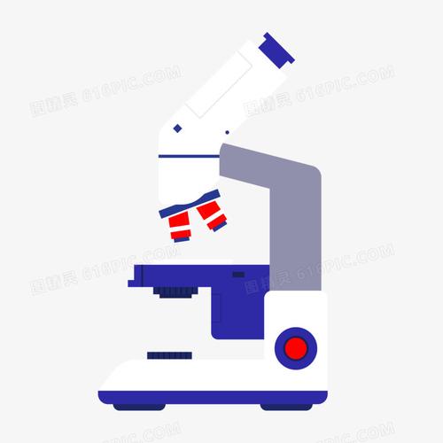 卡通手绘显微镜观察细胞元素