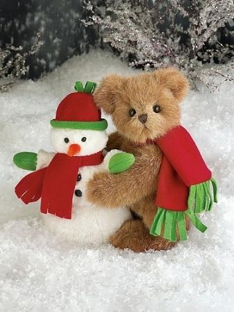 bearington正品泰迪熊 小熊宝宝堆的第一个雪人