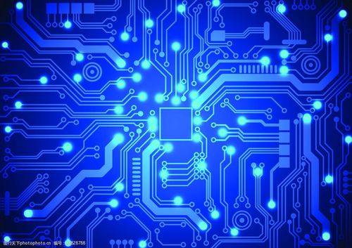 关键词:科技电路板ppt背景矢量素材 蓝色 电路板 发光 矢量 卡通 背景