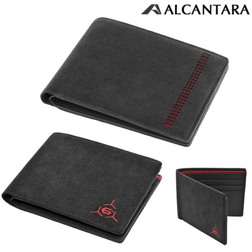 alcantara翻毛皮男士对折钱包麂皮欧美简约超薄短款时尚钱夹皮夹