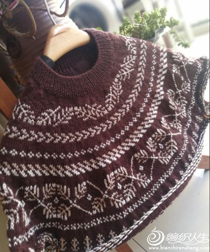 细枝 女士棒针经典提花休闲毛衣