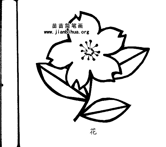 小花朵简笔画简单简单的彩色花朵简笔画小班花朵简笔画 简笔画图片