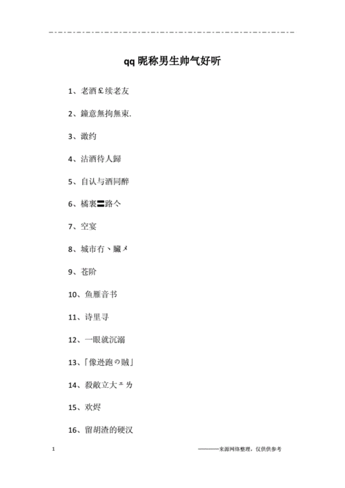qq昵称男生帅气好听.docx 8页