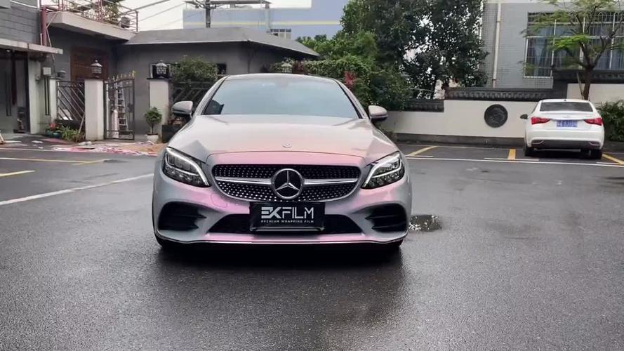 奔驰c车身贴膜ekfilm-ek改色膜梦幻火山灰