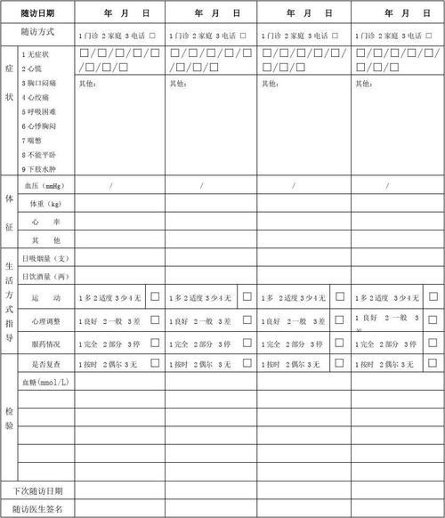 患者随访记录表