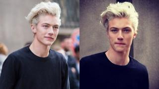 展开全部 是一个出名的模特,16岁男模lucky blue smith