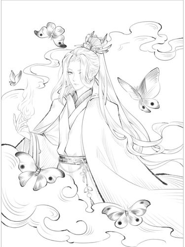 古风人物手绘线稿 - 插画 - 摸鱼网 - ∑(っ°Д°;)っ 让世界更萌