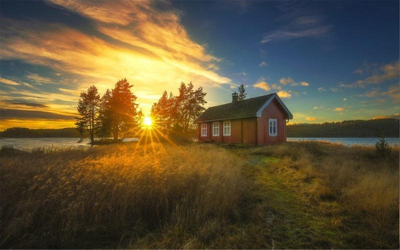 唯美,高清,夕阳,冬季,日落,电脑壁纸,自然风光,壁纸,1920x1200