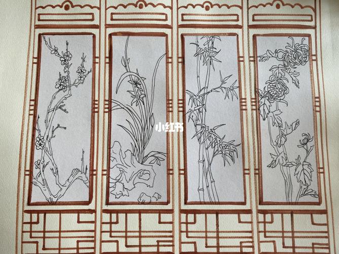 岭南传统装饰艺术家居屏风儿童画