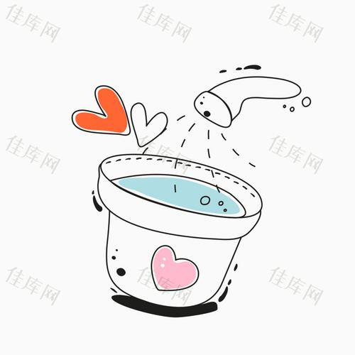 手绘洗澡盆_卡通手绘_1181*1181px_编号5883525_png