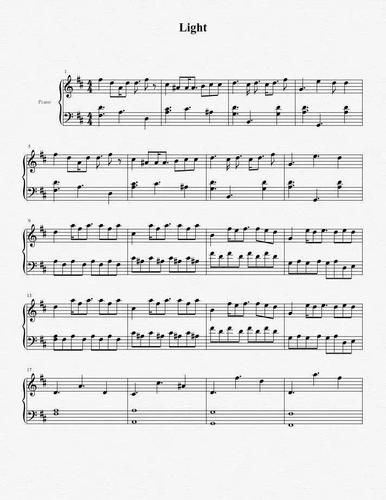 陈粒《光》的钢琴谱