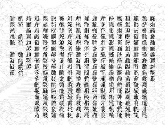 西夏文《般若波罗蜜多心经》 - 张翕·blog·原谷山人