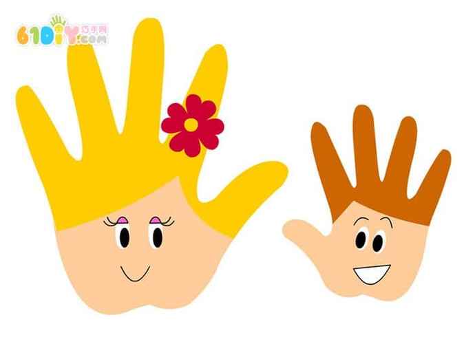 幼儿园母亲节手工大手和小手