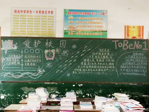 爱护环境主题的黑板报