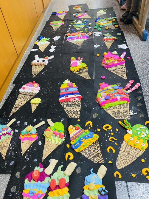 粘土创意画 冰淇淋_粘土_冰淇淋_创意画_超轻粘土_兴趣爱好_手工