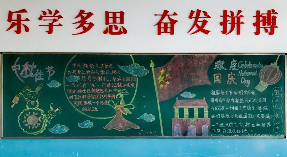 回民区实验小学开展"喜迎国庆,情满中秋"主题板报展示活动